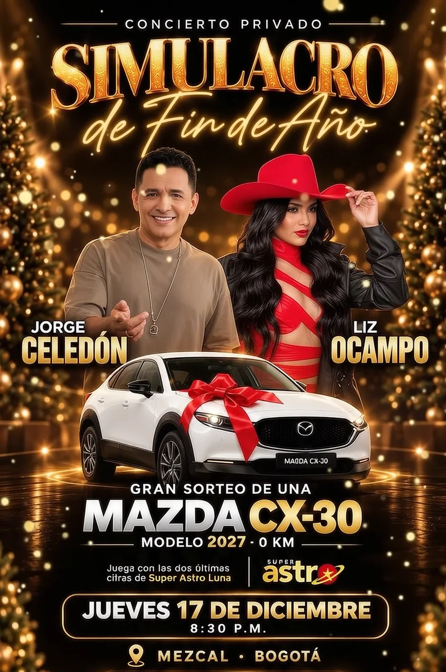 Flyer del Simulacro de Fin de Año en Bogotá
